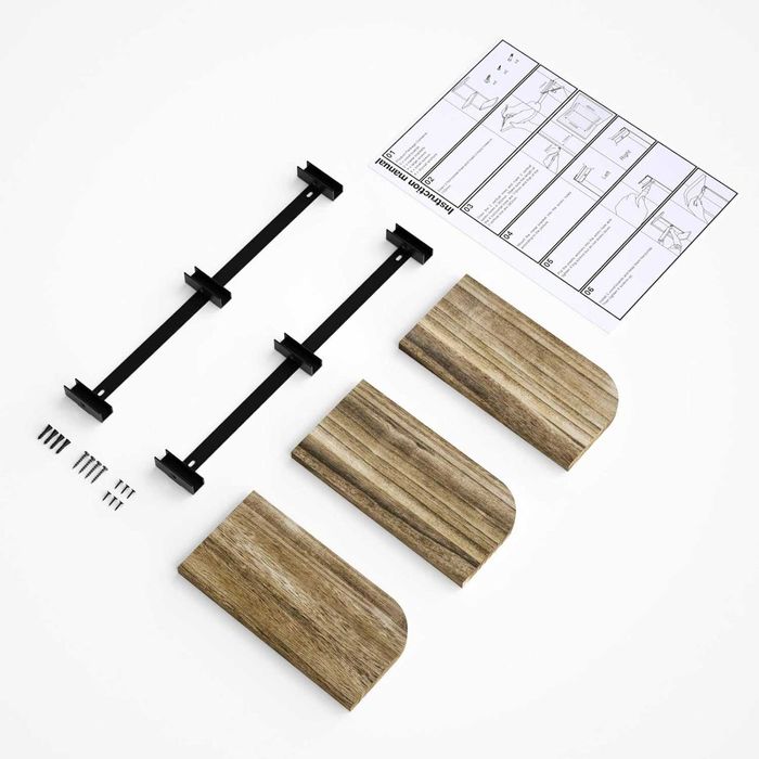 Nowa półka ścienna loft / regał narożny / półki / rustykalna !1747!