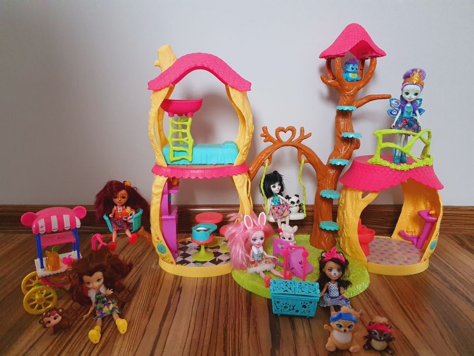 Domek pandy Enchantimals +6 lalek+7 zwierzątek