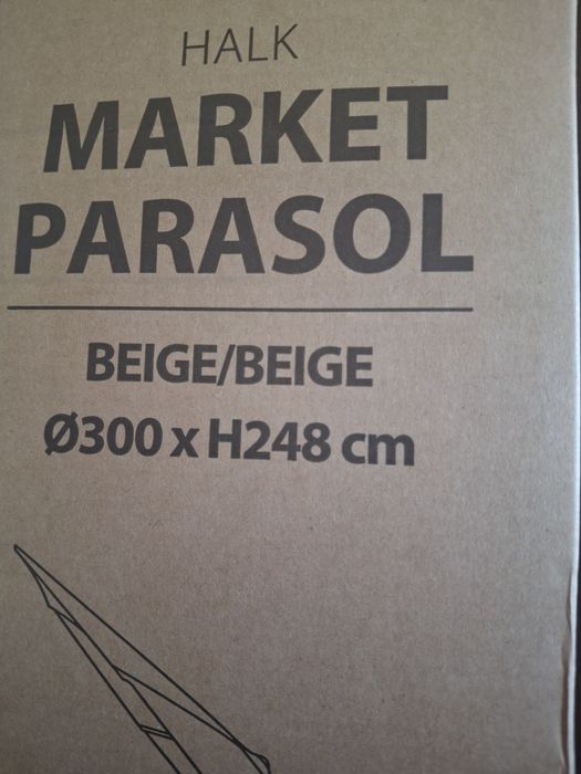 Parasol ogrodowy Halk z jyska srednica 300cm/ beżowy,oliwkowa zieleń