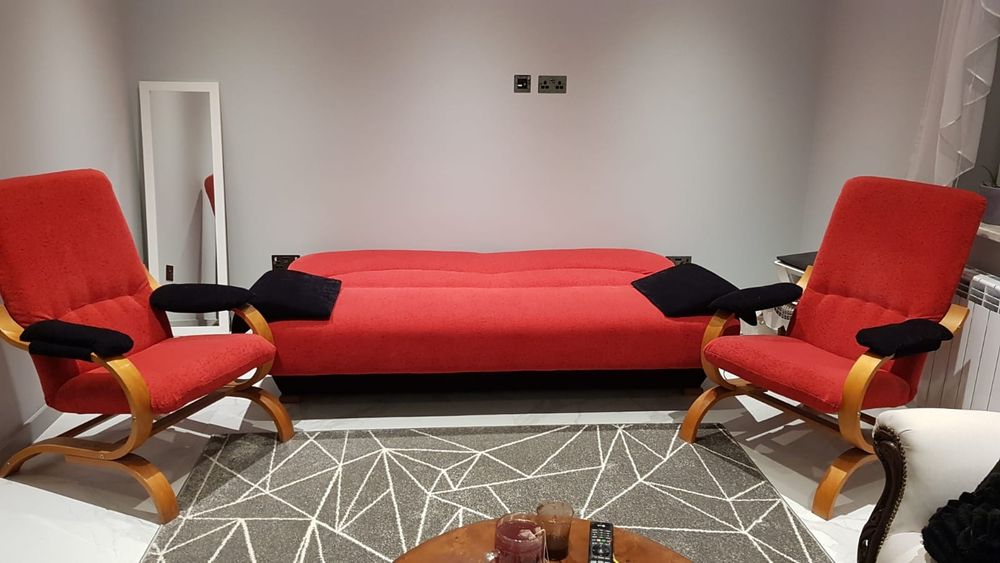 Zestaw łóżko z folelami sofa