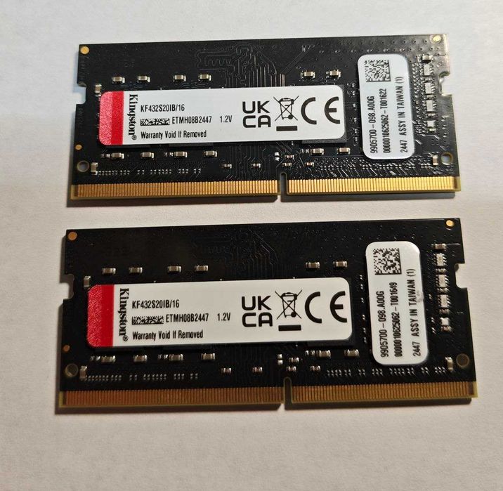 DDR4 3200 32gb Kingston KF432S20IB/16 (2*16=32): 8 000 грн