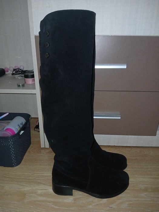 Сапоги из натуральной замши