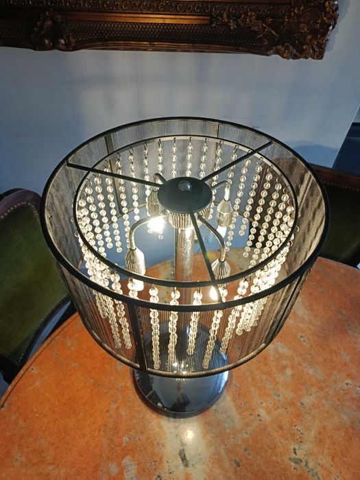 Candeeiro Cristal Modernista Area Vintage quatro Lumes 51 cm
