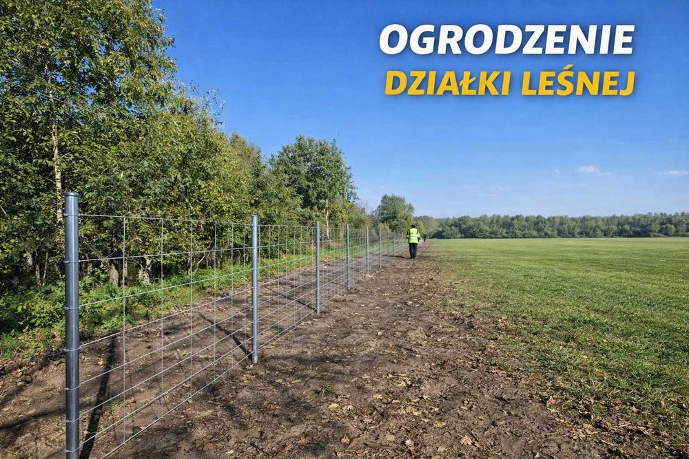 Ogrodzenie Budowlane Metalowe Ocynk słupki + siatka materiał na 50mb