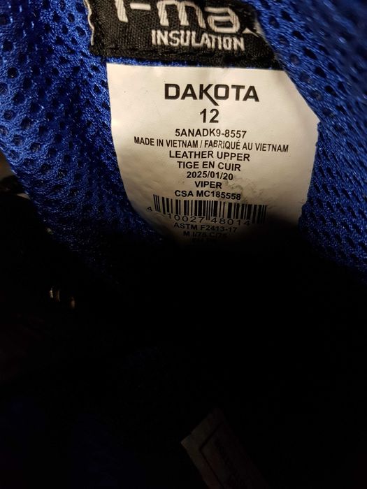 Buty robocze DAKOTA rozm 45 wkł 30 cm