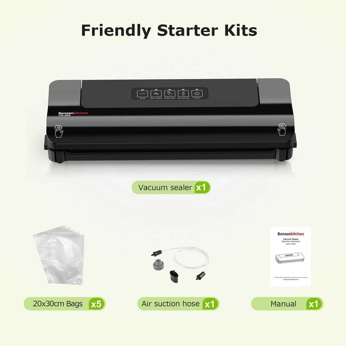 Zgrzewarka próżniowa Bonsenkitchen VS1900 + worki