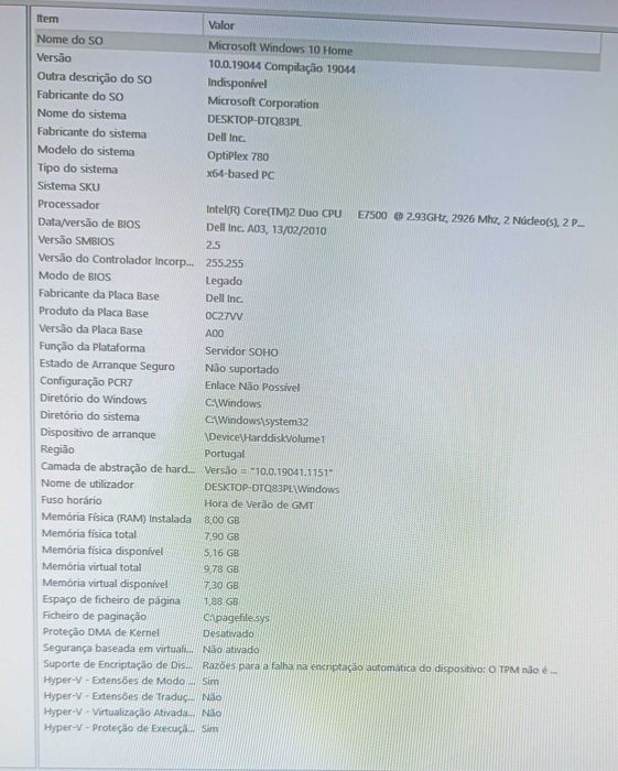 Dell Optiplex 780 C/ Windows 10