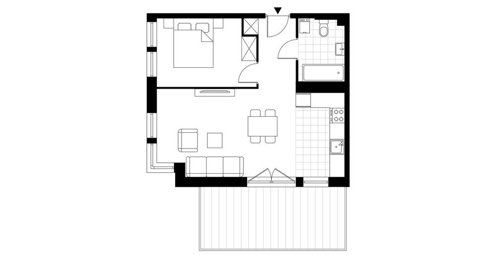 2-pokojowe mieszkanie 44 m² + taras Bez Prowizji - Widok 2