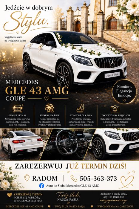 Auto do Ślubu Mercedes GLE 43 AMG