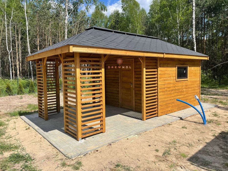 domek narzędziowy, altanka 2w1 , altanki,wiaty, altany 7m x 3mDREWNOL.