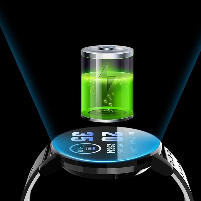 WIELOFUNKCYJNY Smartwatch czerwony Bluetooth ANRDOID IOS aplikacja PL