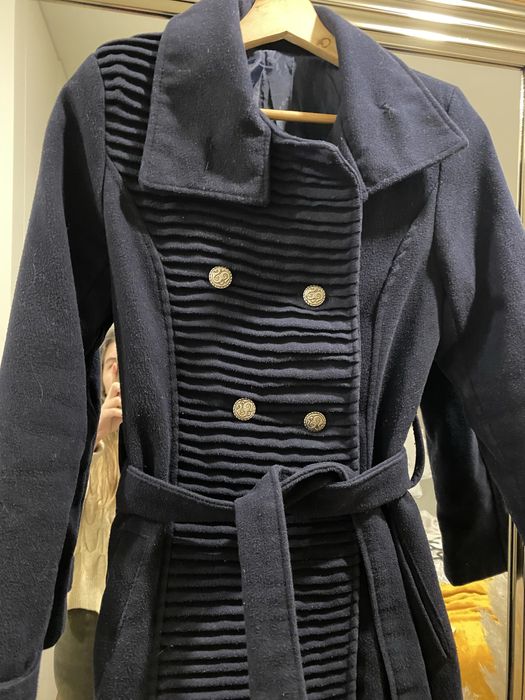 Casaco de fazenda azul