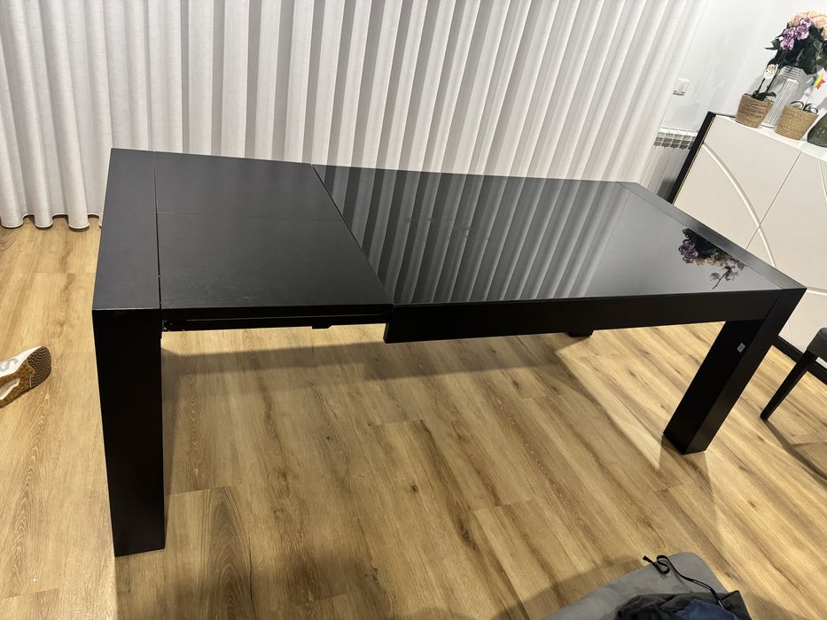 Mesa sala extensivel vidro temperado