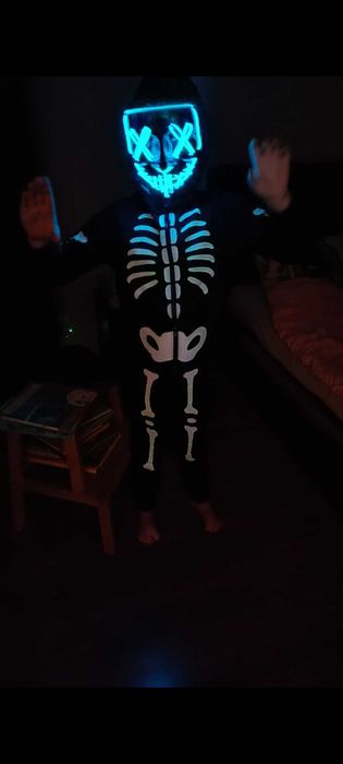 Piżama strój kościotrup Reserved z kapturem 134-140