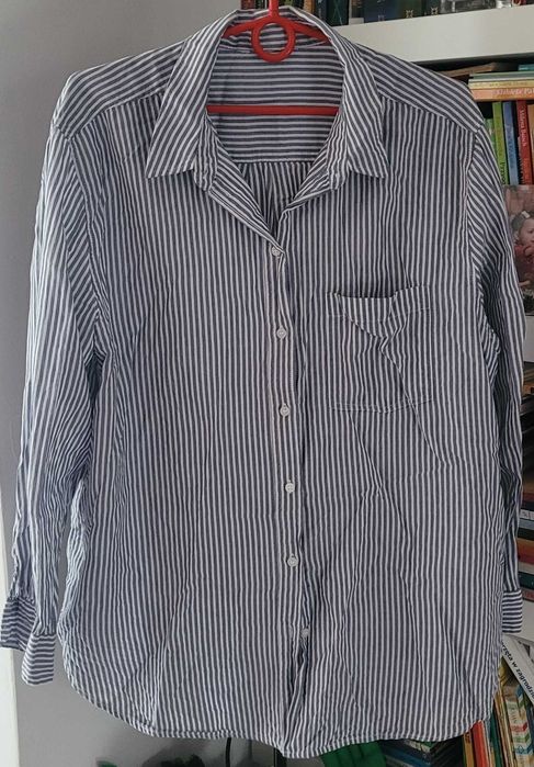 Koszula biała w paski rozmiar 44
