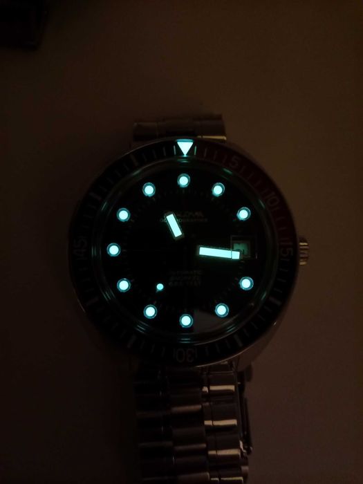 Мужские часы Bulova Oceanographer 98B320 гнутый сапфир, механика, 200м