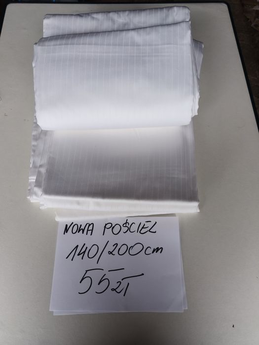 Nowa pościel hotelowa z adamaszku 140/200 cm
