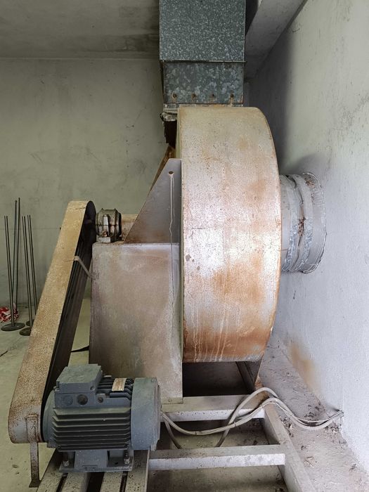 Sistema de ventilação industrial - Ventilador 40 000 m3 + motor 15 kW