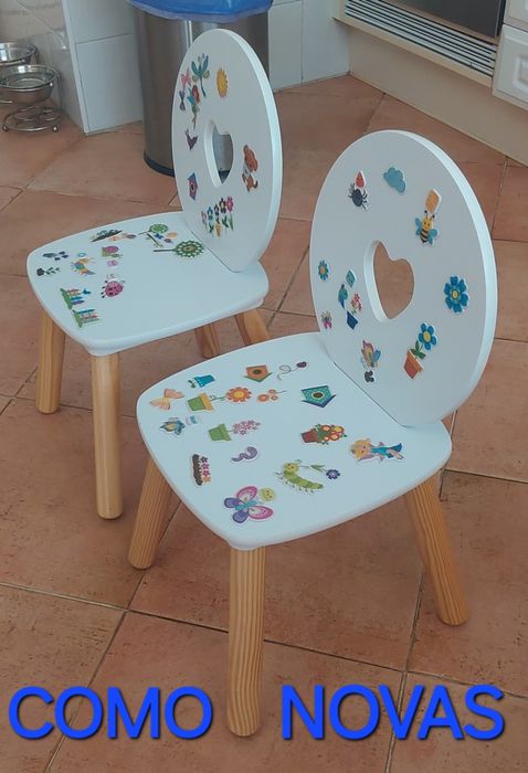 CADEIRA CRIANÇA TODA EM MADEIRA. 10€ AS DUAS. Casa,Cozinha,Escolinha,Quarto,Infantário.
