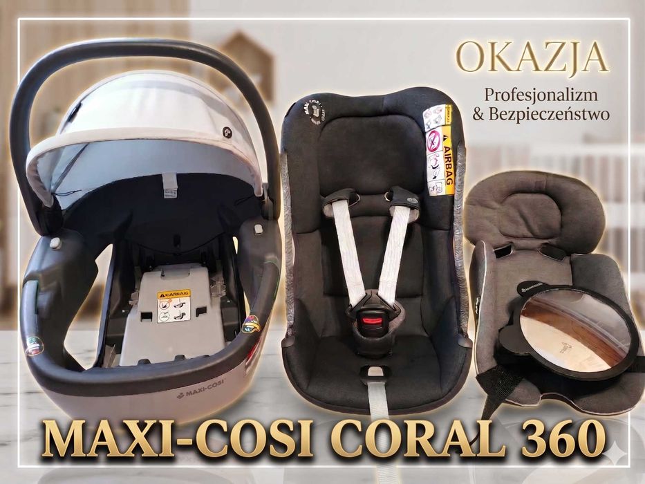 79Maxi-Cosi Coral 360 + GRATIS | Stan Idealny | Wyczyszczony | i-Size