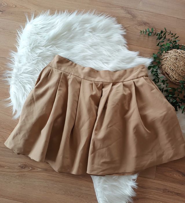 Kamelowa camelowa brązowa spódnica spódniczka atmosphere 42 44XXL mini