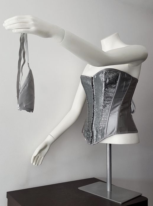 Corselet Corset Corpete lantejoulas + Cuecas fio dental