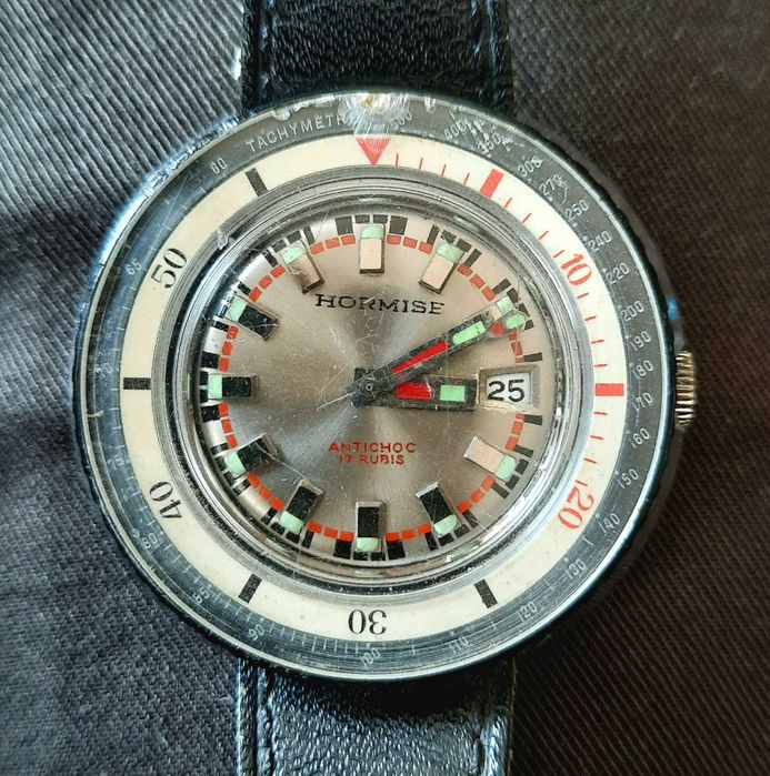 2 relógios: Hormise de mergulho e Lancia automático plaquet ouro