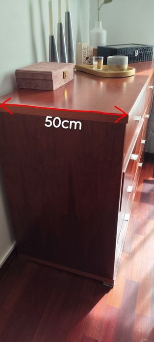Conjunto cómoda e 2 mesas de cabeceira