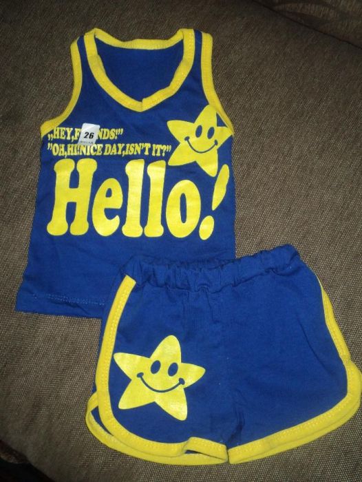 Летний костюмчик шортики с маечкой