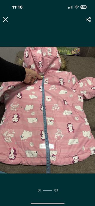 Зимняя курточка, теплая на девочку 2-3 лет