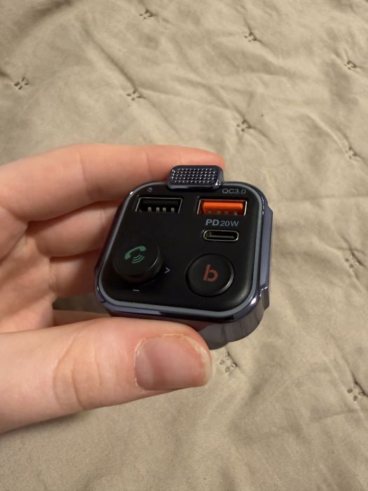 Transmiter FM Bluetooth + ładowarka PD 20W QC3.0 do auta