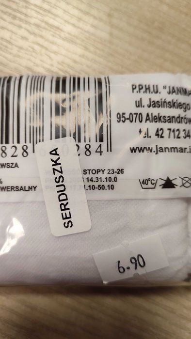 Podkolanówki dziecinne białe w serduszka w opakowaniu 2 pary