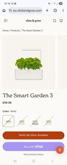 Click and Grow– The Smart Garden 3 (Novo, por abrir)