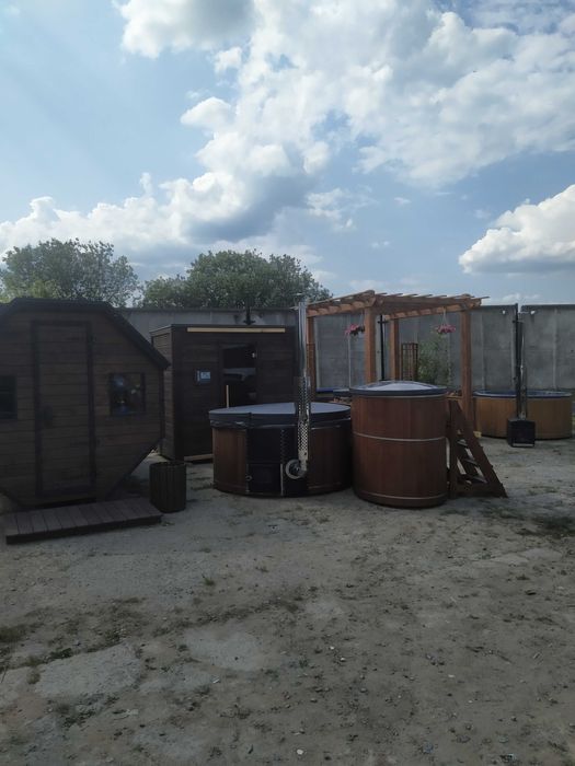 Чан на дрова Баня офуро Мобільна лазня Гарячий басейн Спа купель