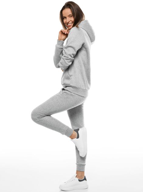 Dres damski z kapturem jasnoszary S-XXL