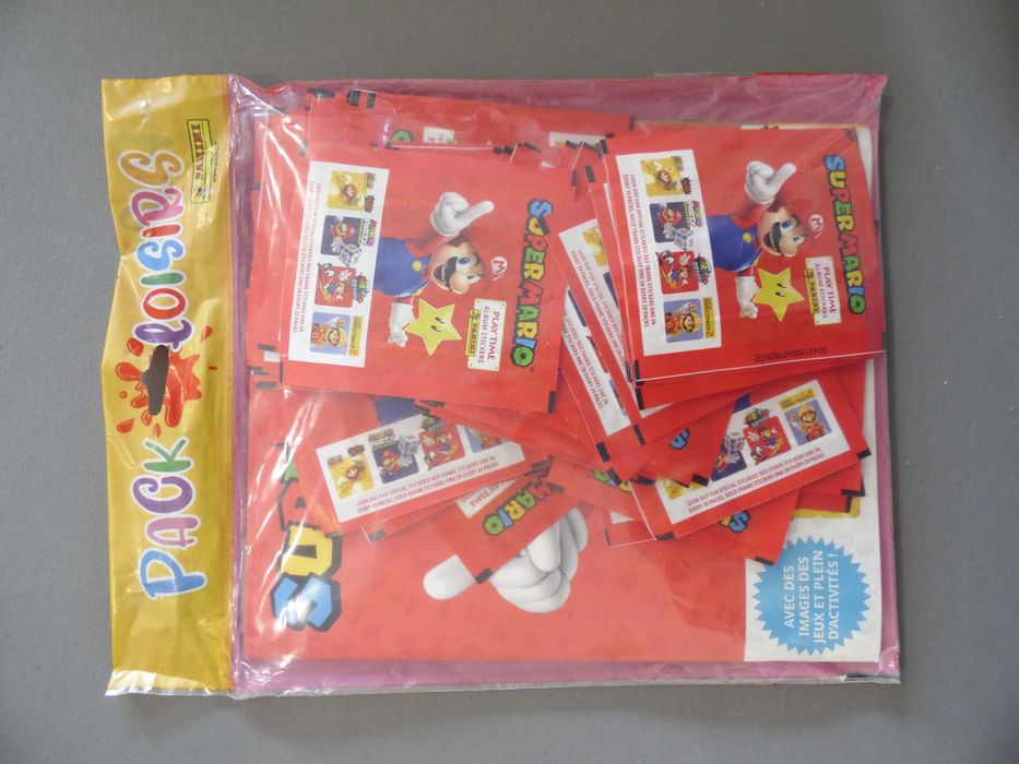 Caderneta + 50 Saquetas Seladas Super Mario