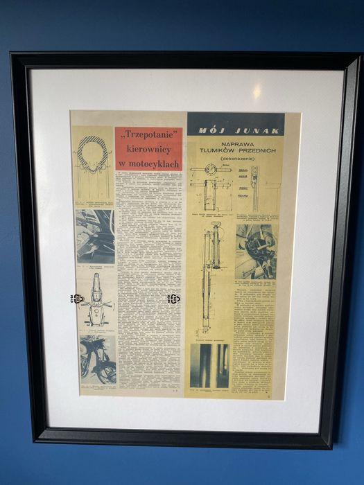 Plakat PRL - Junak Gazeta Motor Oryginał 1966 40x50cm