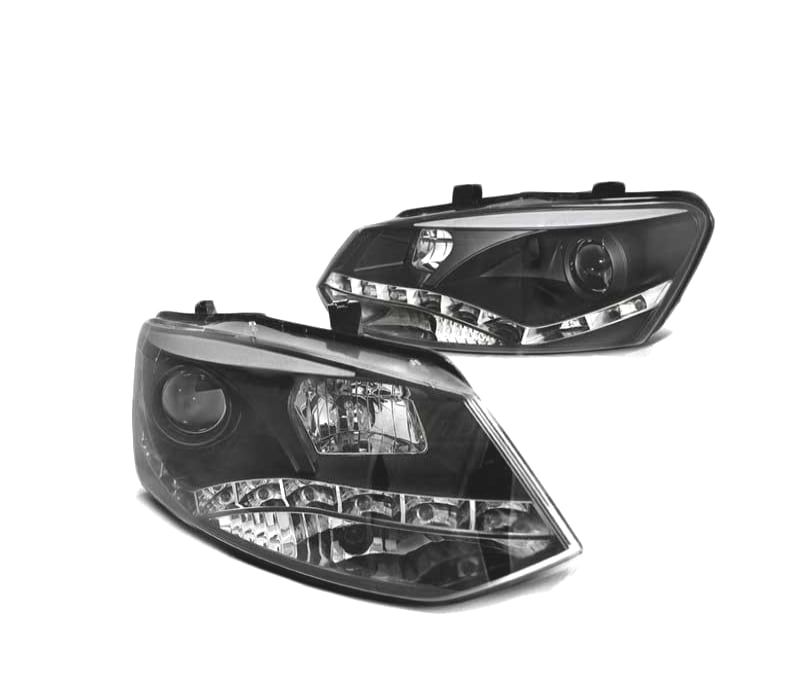 FAROIS TRU DRL VOLKSWAGEN VW POLO 6R 09-14 PRETOS