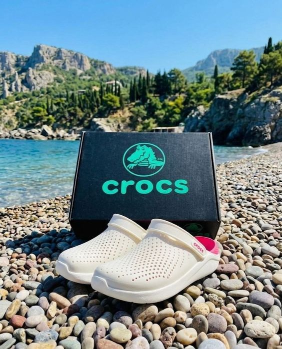 Жіночі шльопанці сабо Crocs lite ride/білі жіночі крокси