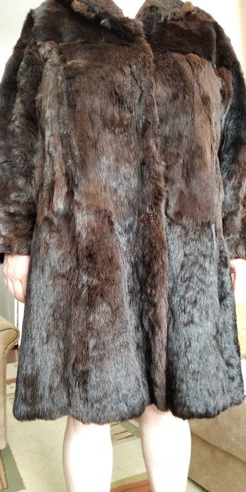 Полушубок женский из меха кролика.