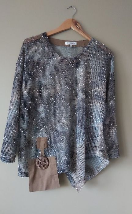 Florence ażurowa bluzka asymetryczna rozmiar uniwersalny