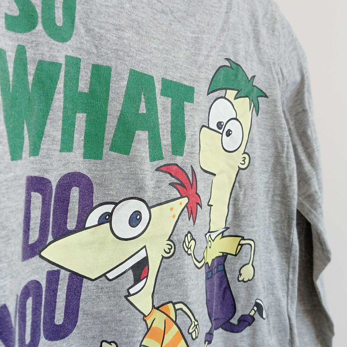 Fineasz i Ferb bluzka chłopięca długi rękaw szary 116