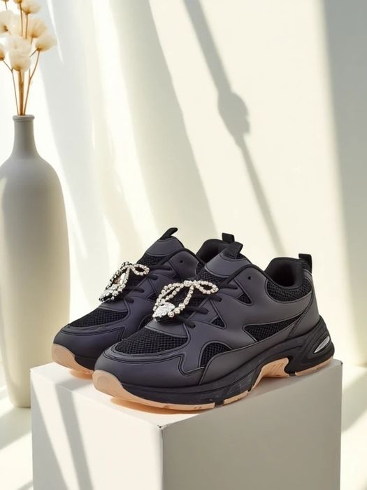 4 KOLORY 36 37 38 sneakersy 39 40 41 z kokardką perełkami platforma