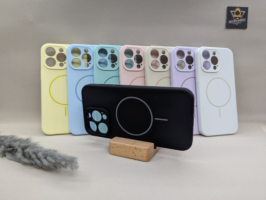 ТОП Iphone 15 Pro Max MagSafe Противоударный чехол Софт Тач микрофибра