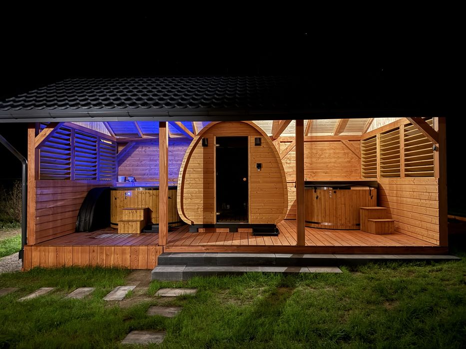 Domki nad wodą z prywatnym łowiskiem + balia + sauna | Warmia i Mazury | 10 osób