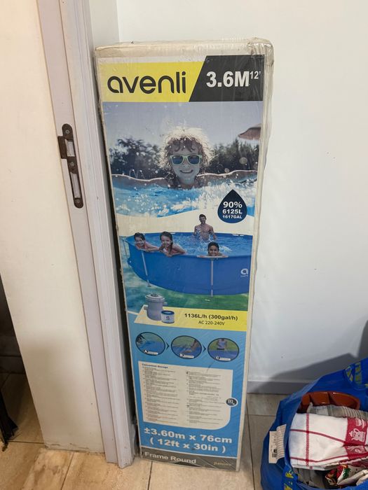 Piscina Avenli 3,60m x 76cm NOVA em caixa nunca aberta + Bomba