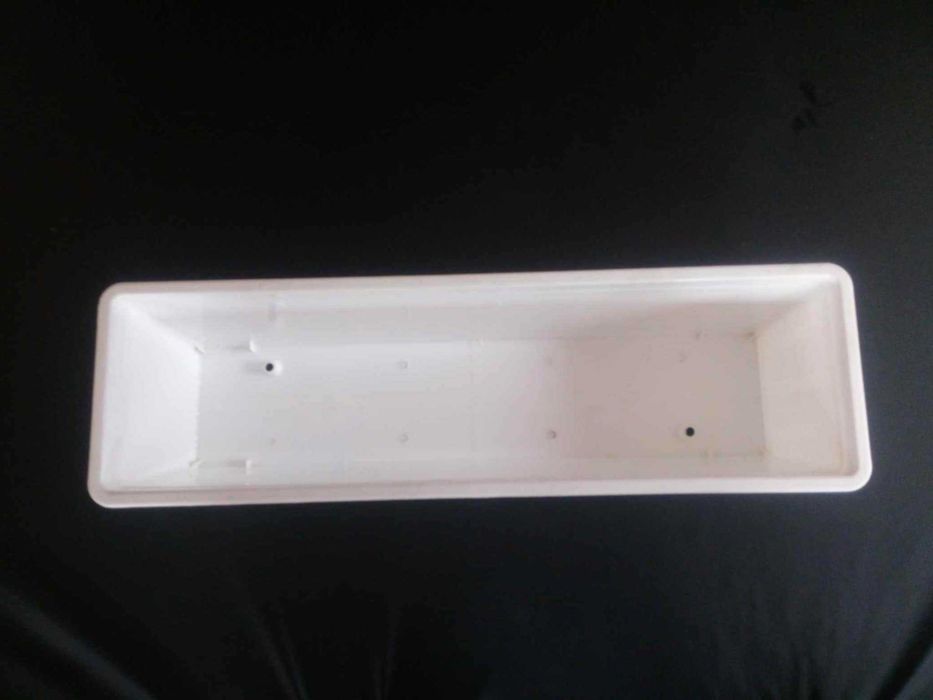 doniczki/skrzynki balkonowe białe 60 cm - 12 sztuk