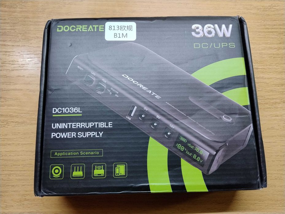 Повербанк для роутера Power Bank Docreate DC1036L 36W 12V 9 5В ДБЖ ИБП