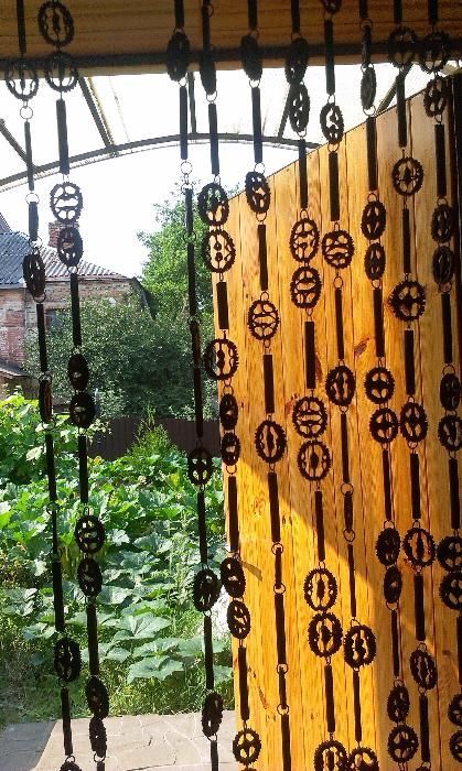 Дверной занавес из бамбука и маньчжурского ореха