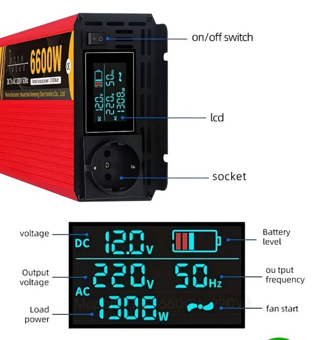 Инвертор. Перетворювач напруги 12/220